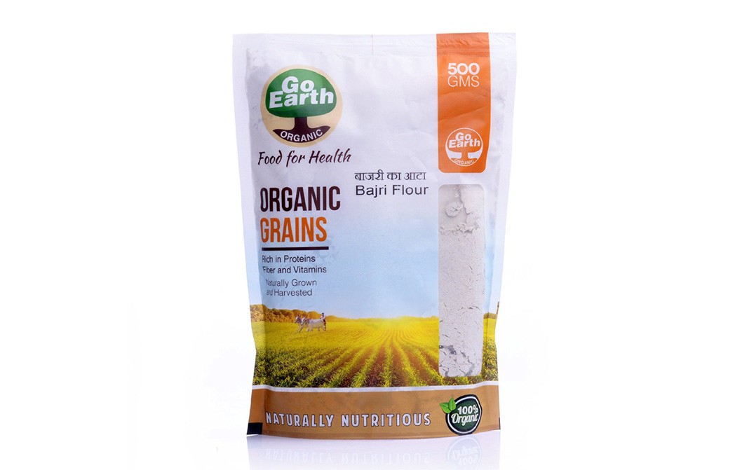 Go Earth Organic Bajri Flour    Pack  500 grams